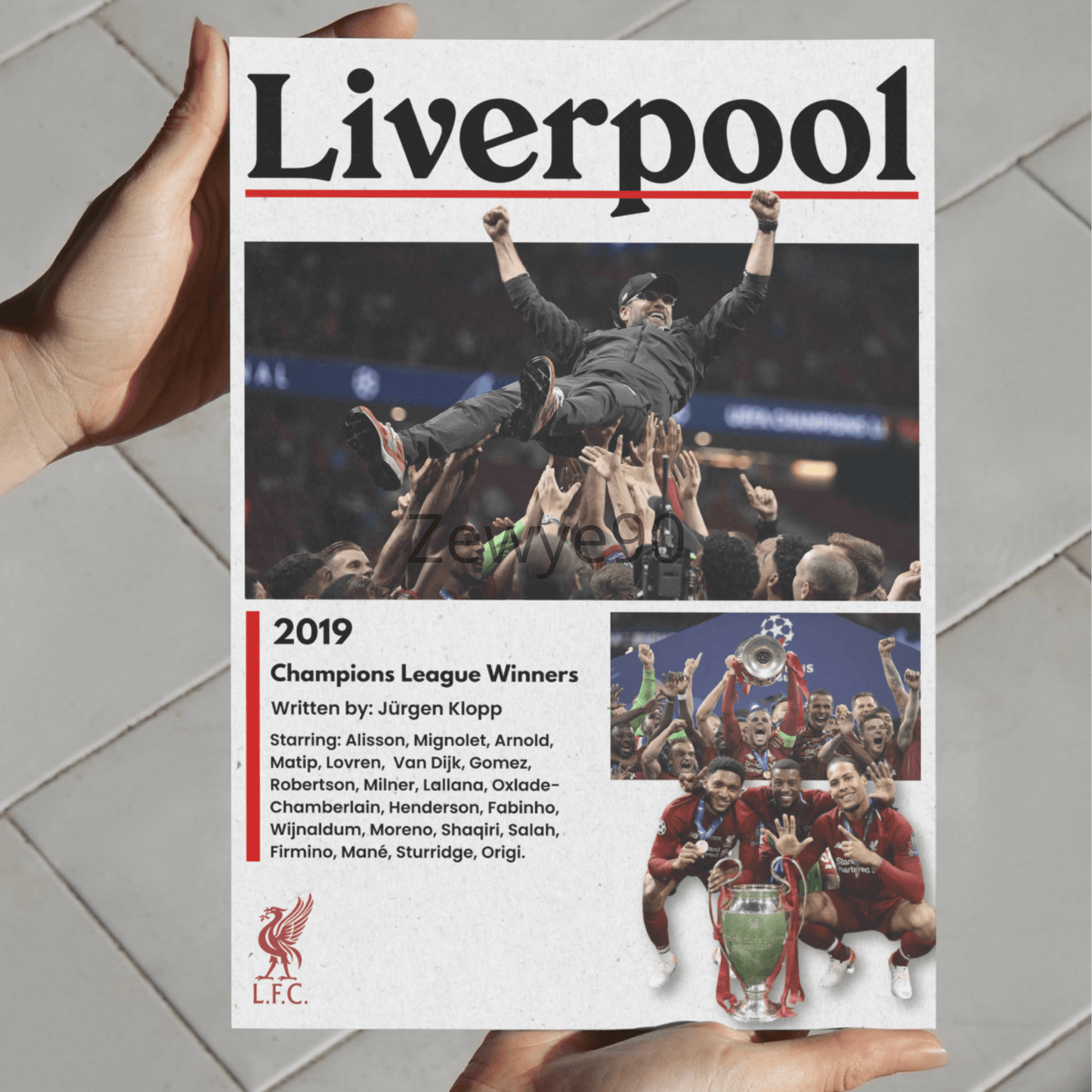 Liverpool FC: 2019 UEFA Champions League Winners.